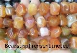 AGBS238 15 inches 12*16mm - 13*18mm faceted nuggets red botswana agate beads