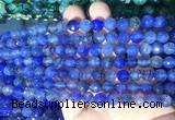 AGBS276 15 inches 6mm faceted round blue dragon veins agate beads wholesale