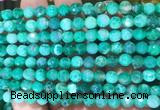 AGBS302 15 inches 6mm faceted round green dragon veins agate beads wholesale