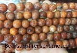 AGBS310 15 inches 10mm round red dragon veins agate beads wholesale
