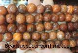 AGBS311 15 inches 12mm round red dragon veins agate beads wholesale
