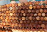 AGBS313 15 inches 6mm round red dragon veins agate beads wholesale