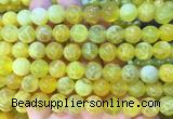 AGBS320 15 inches 10mm round yellow dragon veins agate beads wholesale