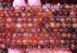 AGBS330 15 inches 6mm round coffee dragon veins agate beads wholesale