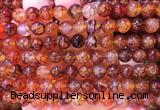 AGBS331 15 inches 8mm round coffee dragon veins agate beads wholesale