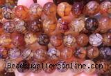 AGBS333 15 inches 12mm round coffee dragon veins agate beads wholesale