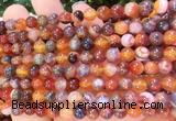 AGBS336 15 inches 6mm round coffee dragon veins agate beads wholesale