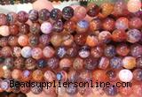 AGBS337 15 inches 8mm round coffee dragon veins agate beads wholesale