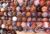 AGBS338 15 inches 10mm round coffee dragon veins agate beads wholesale