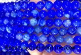 AGBS344 15 inches 10mm round blue dragon veins agate beads wholesale