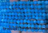 AGBS349 15 inches 6mm round blue dragon veins agate beads wholesale
