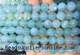 AGBS357 15 inches 10mm round blue dragon veins agate beads wholesale