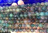 AGBS363 15 inches 6mm round green dragon veins agate beads wholesale