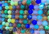 AGBS405 15 inches 8mm round colorful agate beads wholesale