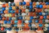 AGBS418 15 inches 6mm faceted round sugar heart agate beads wholesale
