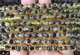 AGBS419 15 inches 6mm faceted round sugar heart agate beads wholesale