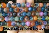 AGBS422 15 inches 8mm faceted round sugar heart agate beads wholesale