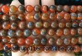 AGBS423 15 inches 8mm faceted round sugar heart agate beads wholesale