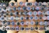 AGBS427 15 inches 8mm faceted round sugar heart agate beads wholesale