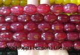 AGBS430 15 inches 13*18mm faceted drum agate beads wholesale