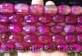 AGBS431 15 inches 13*18mm faceted drum agate beads wholesale