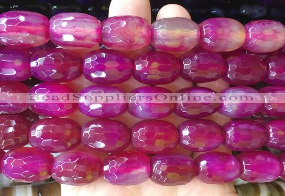 AGBS431 15 inches 13*18mm faceted drum agate beads wholesale