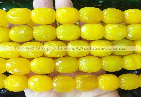 AGBS432 15 inches 13*18mm faceted drum agate beads wholesale