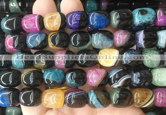 AGBS454 15 inches 12*14mm drum agate gemstone beads wholesale
