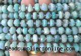 AMBS08 15 inches 4*8mm - 6*9mm faceted nuggets AB-color amazonite beads
