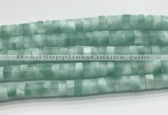 ASBS06 15 inches 3*6mm heishi peacock angelite gemstone beads