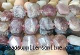 BQBS04 15 inches 15*20mm - 18*25mm faceted freeform red strawberry quartz beads
