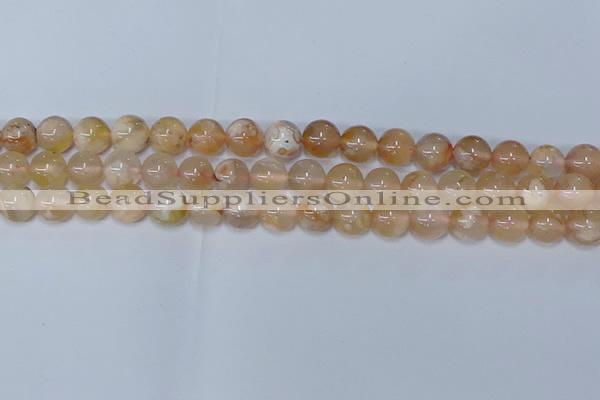 CAA1073 15.5 inches 10mm round sakura agate gemstone beads