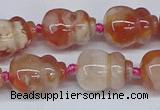 CAA1183 15.5 inches 15*20mm carved calabash sakura agate beads