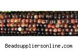 CAA2882 15 inches 6mm faceted round fire crackle agate beads wholesale