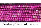 CAA2884 15 inches 6mm faceted round fire crackle agate beads wholesale
