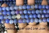 CAA2980 15 inches 8mm faceted round fire crackle agate beads wholesale