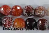 CAA389 15.5 inches 18mm faceted round fire crackle agate beads