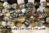 CAA4213 15.5 inches 13*18mm oval line agate beads wholesale