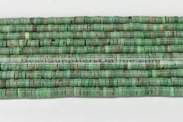 CAA4850 15.5 inches 2*4mm heishi grass agate beads wholesale