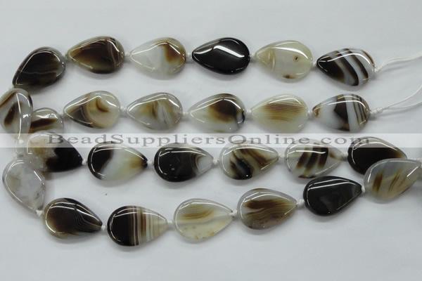 CAA533 15.5 inches 20*30mm flat teardrop madagascar agate beads