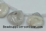 CAB924 20*20mm top-drilled teardrop natural crazy agate beads wholesale