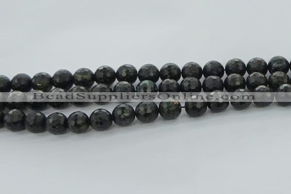CAE38 15.5 inches 12mm faceted round astrophyllite beads wholesale