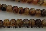 CAG4118 15.5 inches 7*10mm rondelle dragon veins agate beads