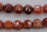 CAG4170 15.5 inches 12mm pumpkin natural fire agate beads