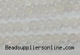 CAG6500 15.5 inches 4mm round Brazilian white agate beads