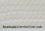 CAG6510 15.5 inches 4mm faceted round Brazilian white agate beads