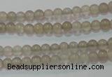 CAG6530 15.5 inches 3mm round Brazilian grey agate beads