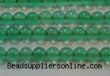 CAG6600 15.5 inches 2mm round green agate gemstone beads