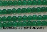 CAG6601 15.5 inches 2mm round green agate gemstone beads