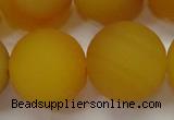 CAG6725 15 inches 18mm round yellow pilates agate beads